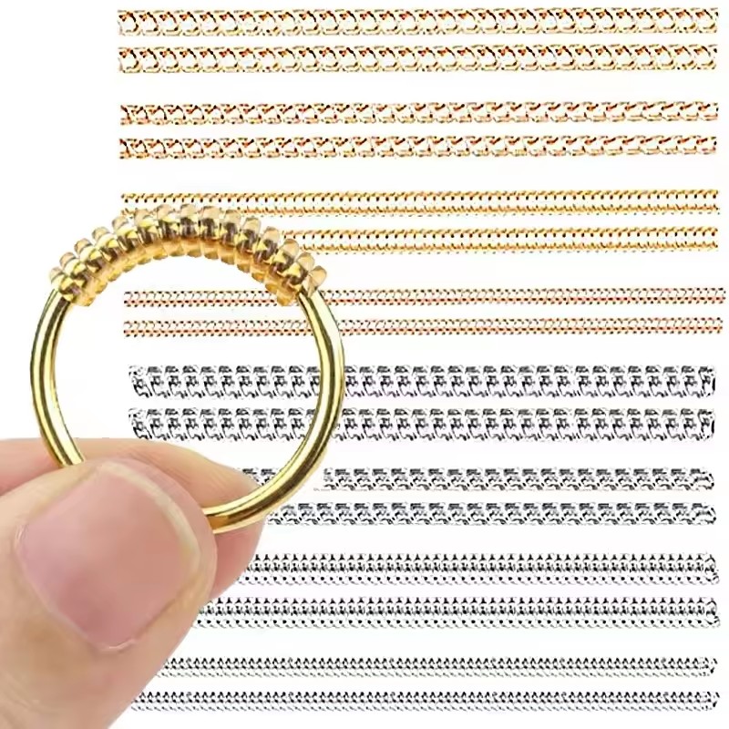 Unique Tech Accessories - 4/8개입 나선형 반지 사이즈 조절기 액세서리,