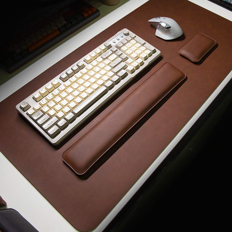 Keyboard Wrist Pad Leather - 데스크 매트 방수 PU 마우스 패드