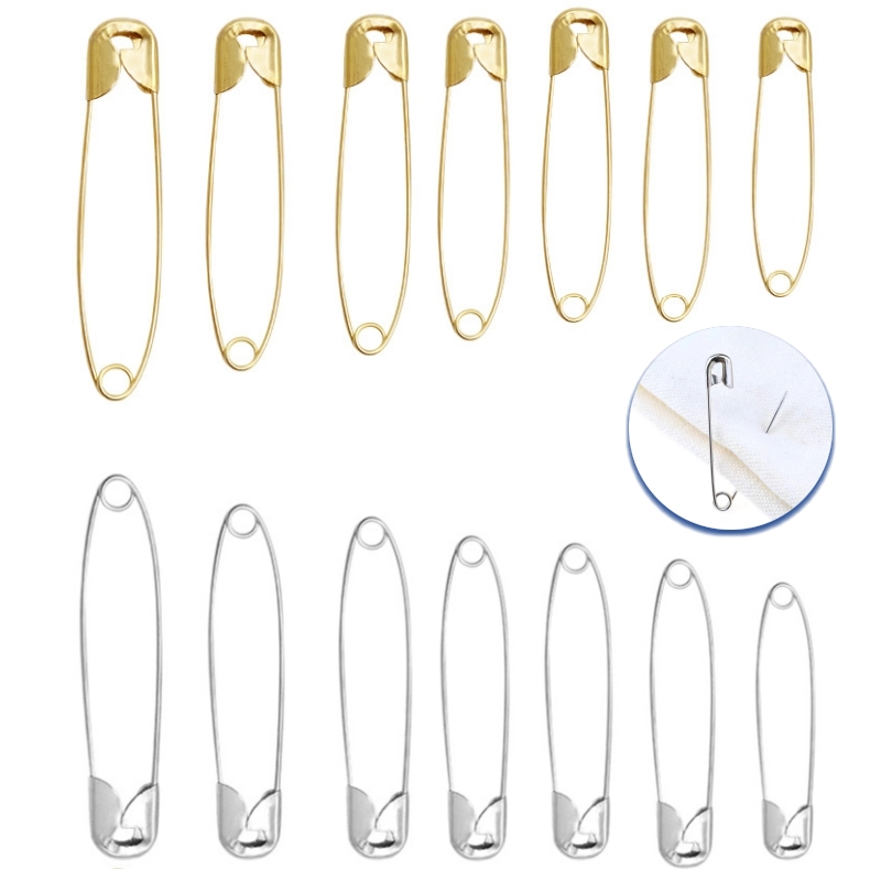 100개/세트 스테인리스 스틸 안전핀 18-53mm 골 - Unique Tech Accessories 리뷰 및 가격