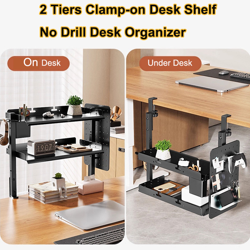 클램프형 14인치 책상 위/아래 2단 선반 유닛 (테이 - Tech Accessories Desk 리뷰 및 가격