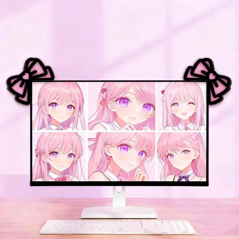 새로운 1/2Pcs 나무 Bowknot PC 액세서리  - Tech Accessories Desk 리뷰 및 가격