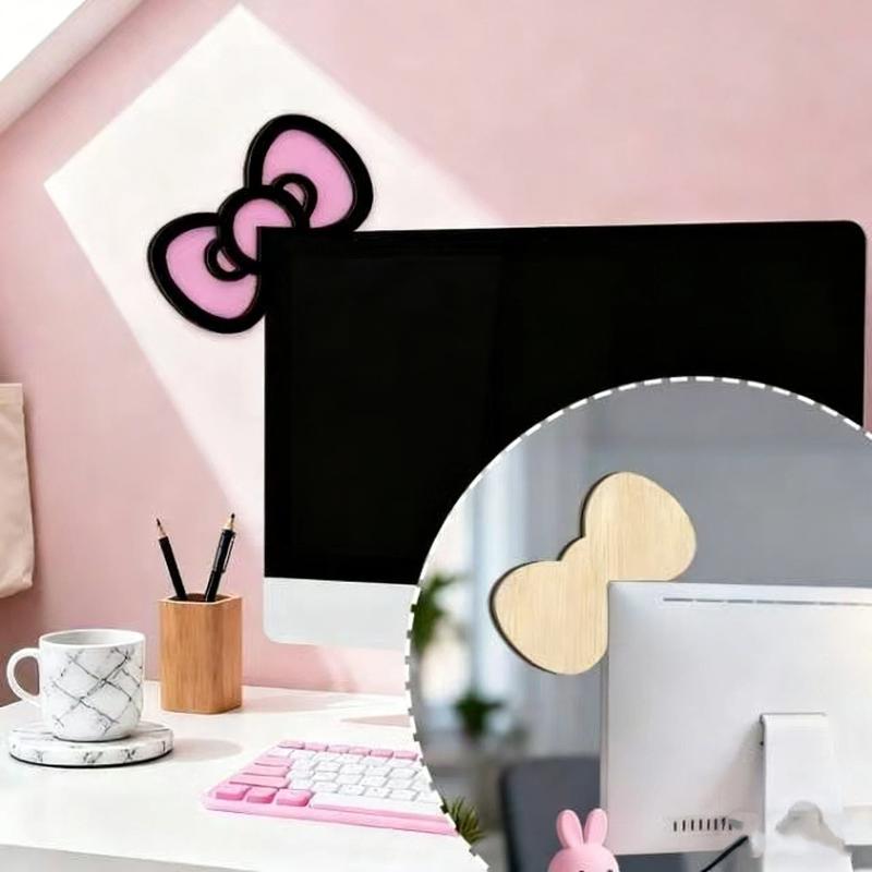 새로운 1/2Pcs 나무 Bowknot PC 액세서리  - Tech Accessories Desk 리뷰 및 가격