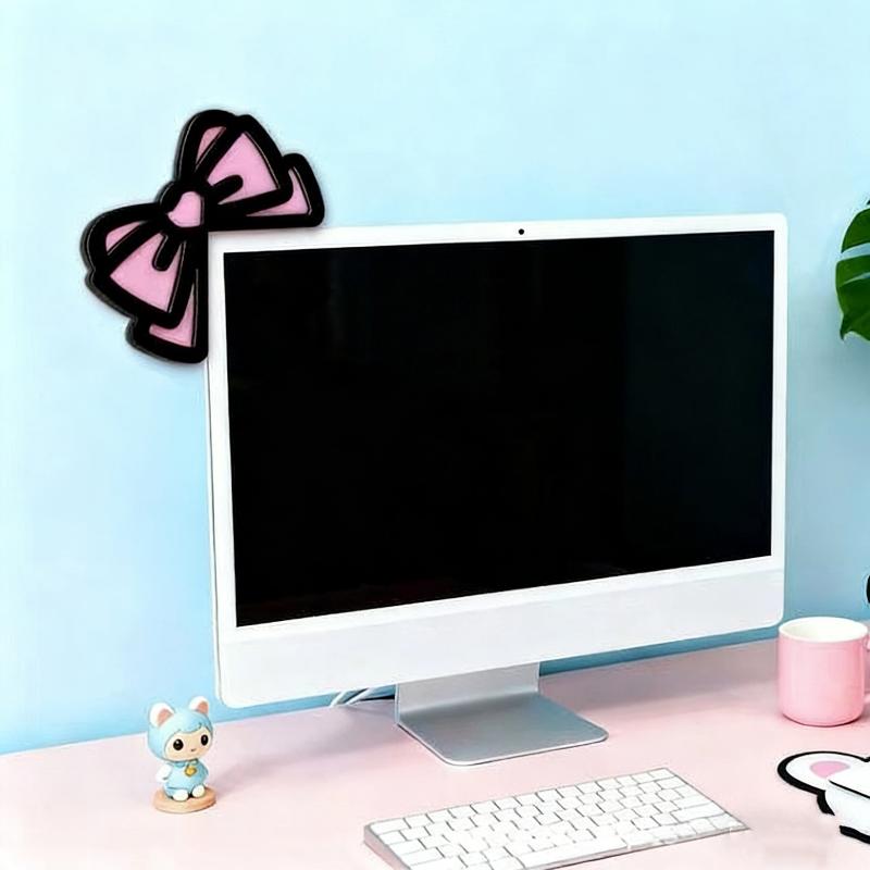 새로운 1/2Pcs 나무 Bowknot PC 액세서리  - Tech Accessories Desk 리뷰 및 가격