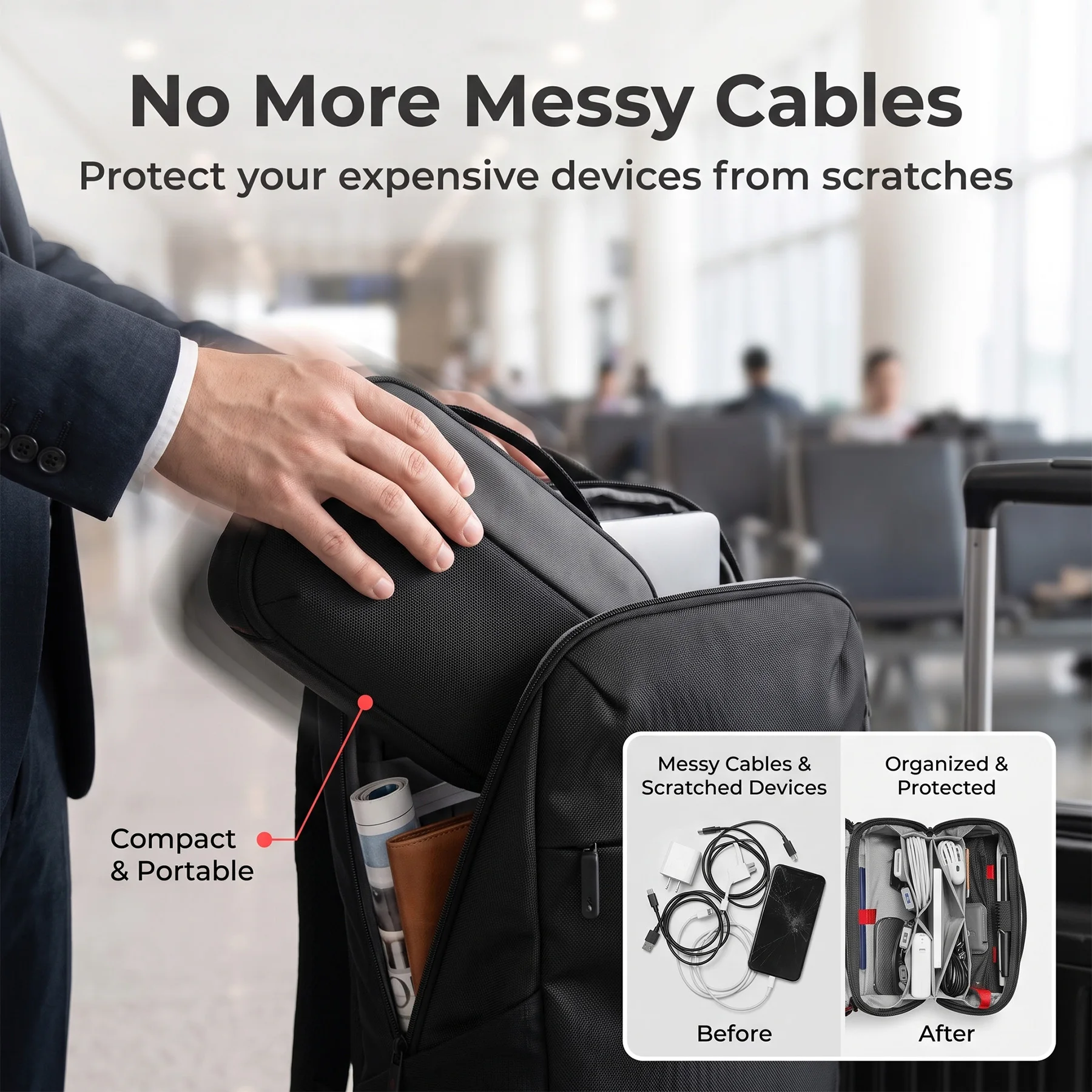 여행용 테크 오거나이저 파우치, 방수 다용도 전자제품  - Tech Accessories Travel Organizer Pouch 리뷰 및 가격