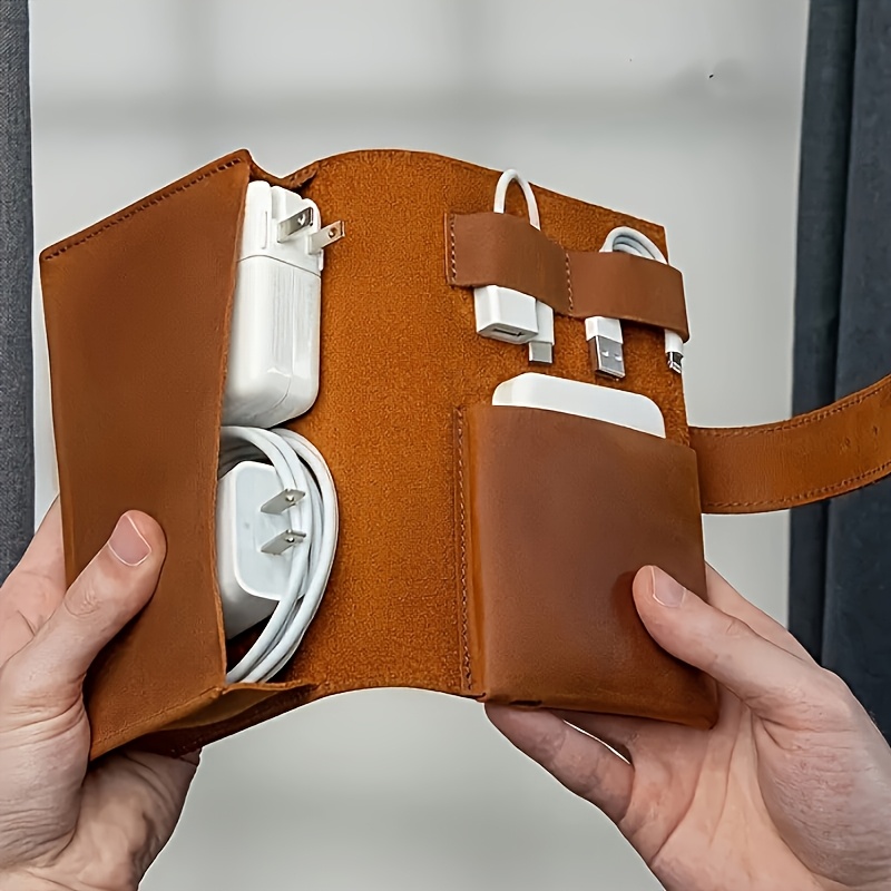 1개 가죽 테크 오거나이저 파우치 휴대용 전자 액세서리 - Tech Accessories Travel Organizer Pouch 리뷰 및 가격